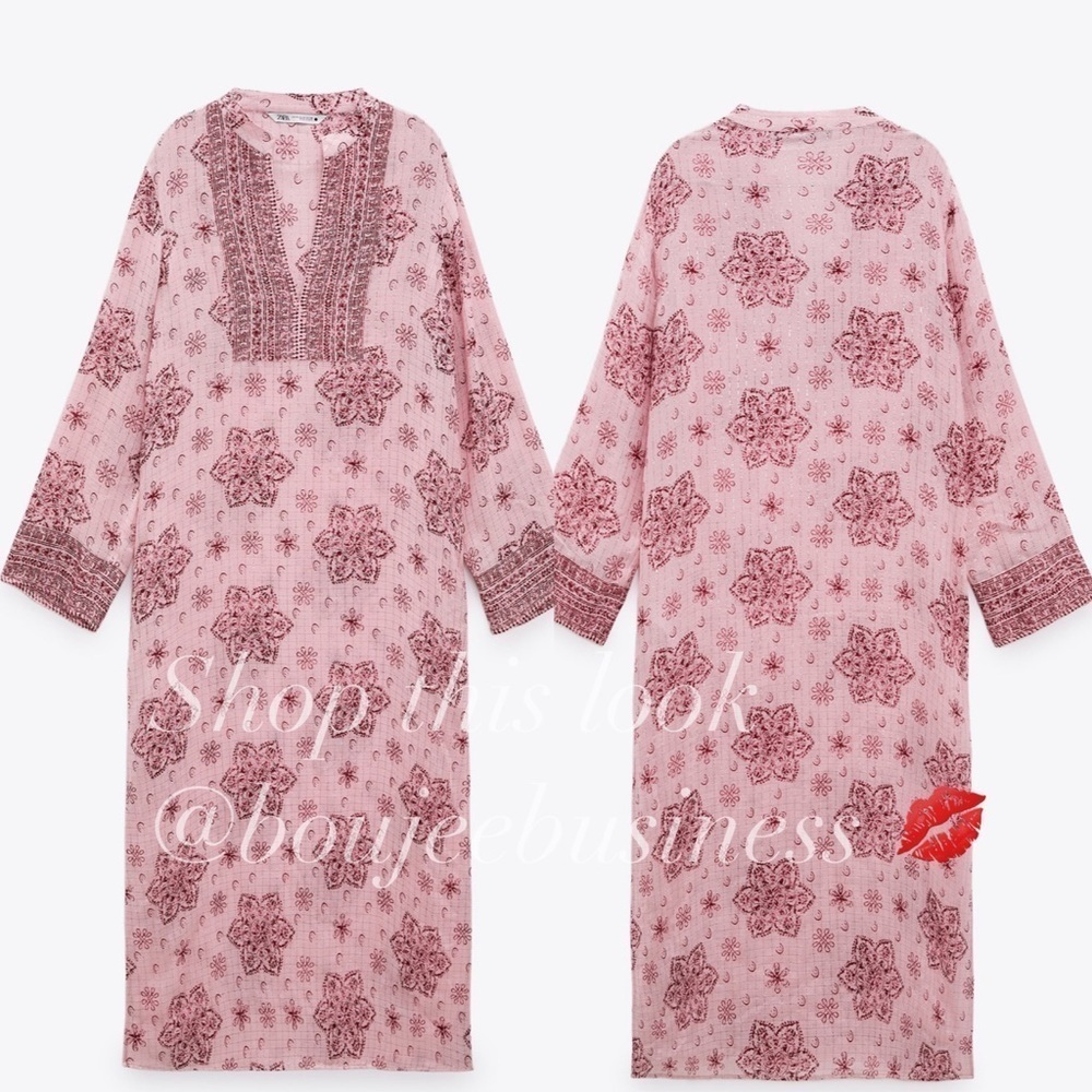 ZARA Printed Midi Dress BNWT - Picture 8 of 8